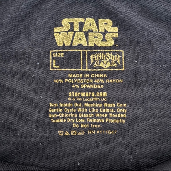 Star Wars Fifth Sun Darth Vader Black Graphic Women Large Long Sleeve Sweatshirt - Picture 2 of 4